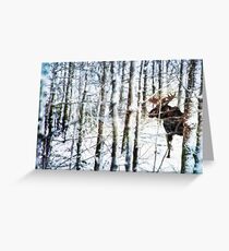Painted Moose Greeting Card