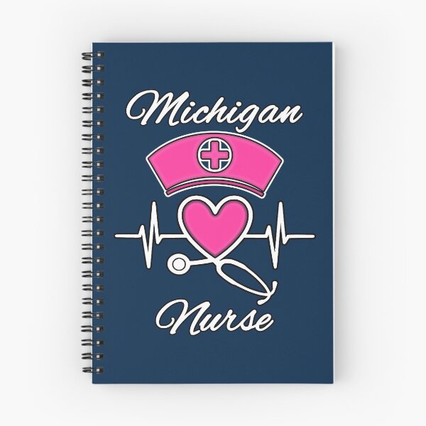 Item preview, Michigan Nurse - Nurse Hat, Heart, and Stethoscope designed and sold by Drucifer76.
