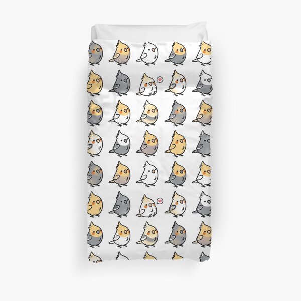 Chubby Cockatiel Collection Duvet Cover