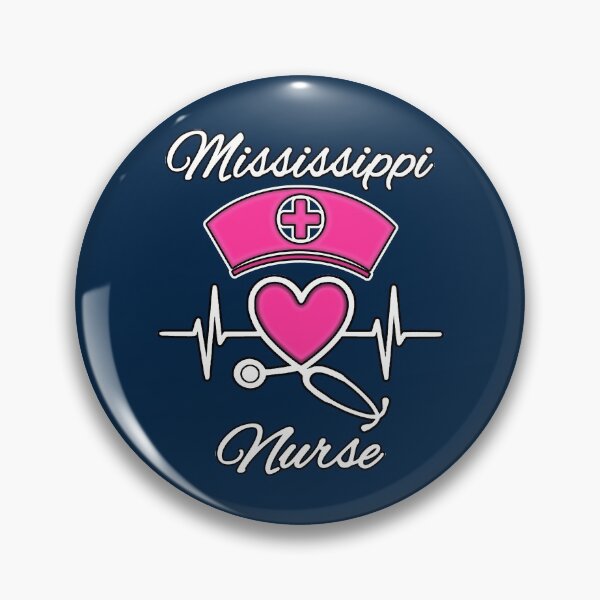 Item preview, Mississippi Nurse - Nurse Hat, Heart, and Stethoscope designed and sold by Drucifer76.