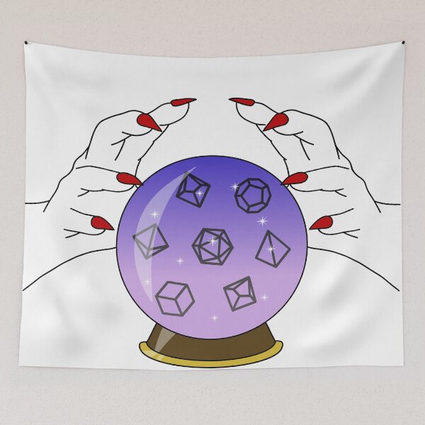 Item preview, Roll for Your Fate - Polyhedral Dice Crystal Ball designed and sold by GenAumonier.
