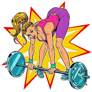 Artwork thumbnail, weight lifting deadlift female bodybuilder by soniaaseguin