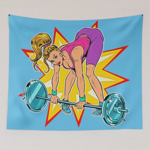 Item preview, weight lifting deadlift female bodybuilder designed and sold by soniaaseguin.