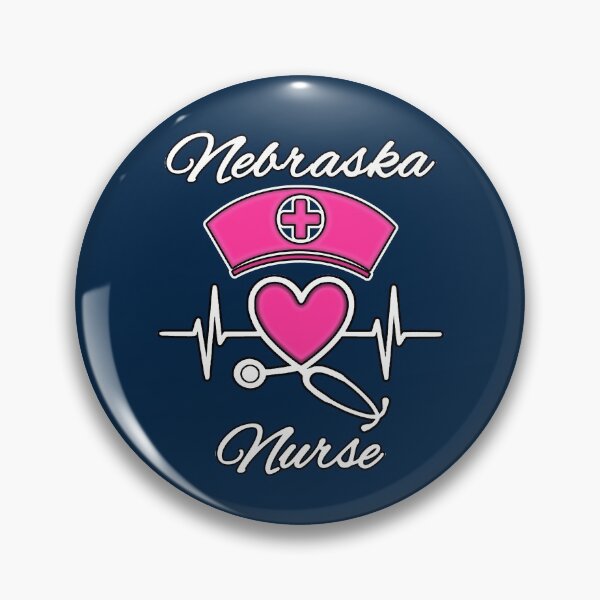 Item preview, Nebraska Nurse - Nurse Hat, Heart, and Stethoscope designed and sold by Drucifer76.