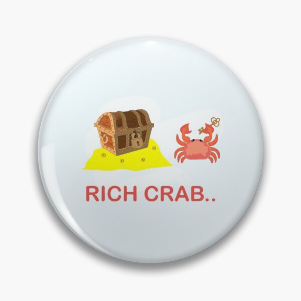Item preview, Rich crab, funny crab have found the key of the treasure box under the ocean and become rich , crabby , ocean crab animal art meme ,stealing ocean treasures designed and sold by SGS-.