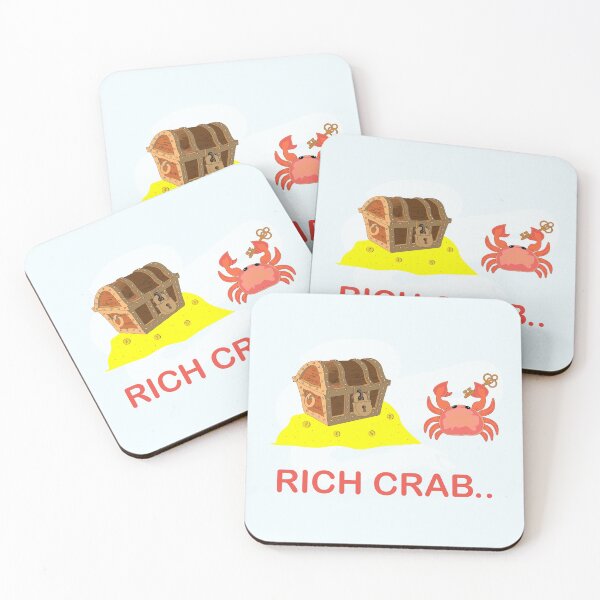 Item preview, Rich crab, funny crab have found the key of the treasure box under the ocean and become rich , crabby , ocean crab animal art meme ,stealing ocean treasures designed and sold by SGS-.