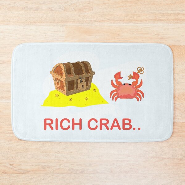 Item preview, Rich crab, funny crab have found the key of the treasure box under the ocean and become rich , crabby , ocean crab animal art meme ,stealing ocean treasures designed and sold by SGS-.