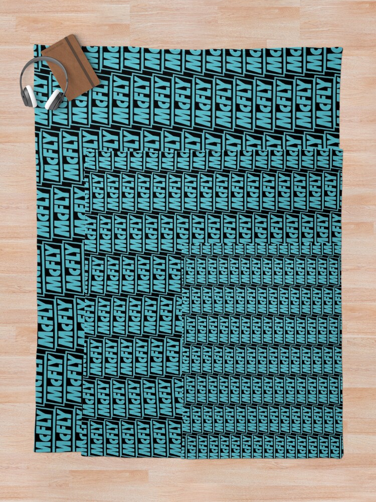 Alternate view of mcfly new logo 2020 in teal young dumb thrills Throw Blanket