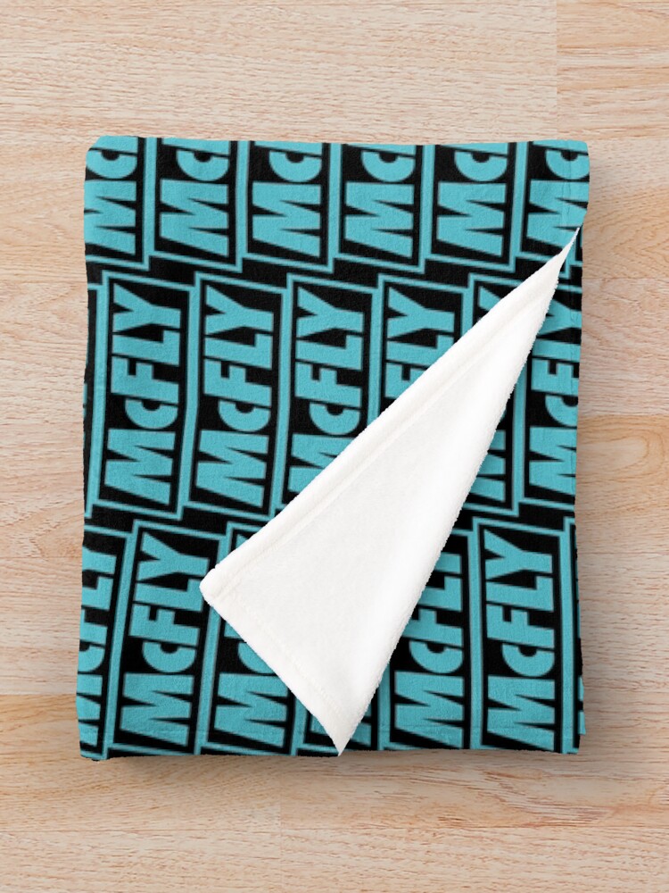 Alternate view of mcfly new logo 2020 in teal young dumb thrills Throw Blanket
