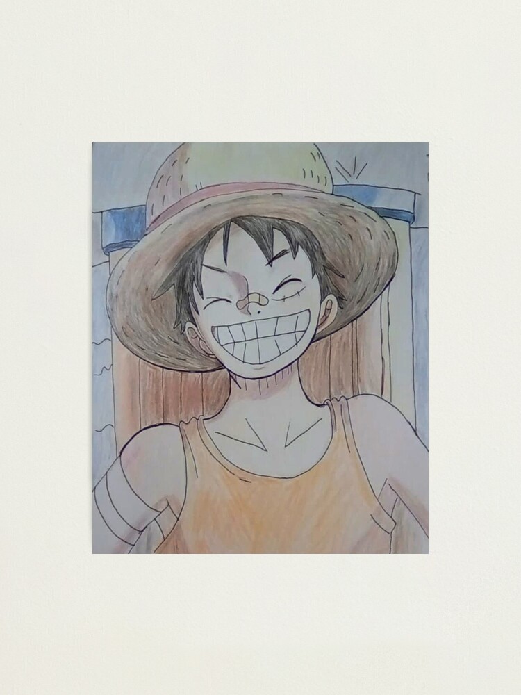 One Piece Stampede Luffy Colored Pencils Photographic Print By Wolfer22 Redbubble