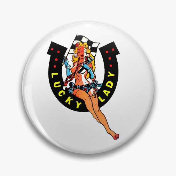 Artikelvorschau, Lucky Lady Hot Rod Pin Up Vintage Aufkleber entworfen und verkauft von hilda74.