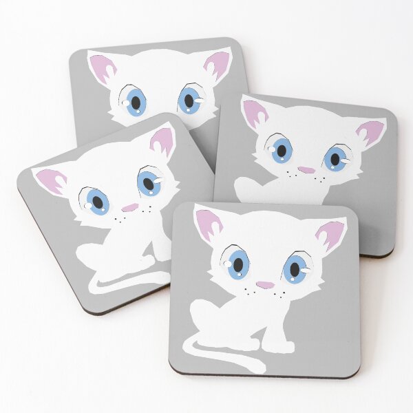Item preview, Adorable blue-eyed white kitten cat designed and sold by RTrivella.