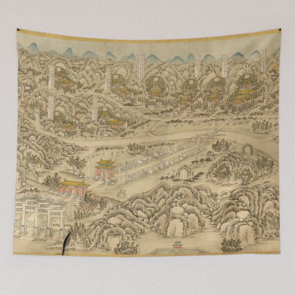 Item preview, Panoramic Map of 13 Ming Emperors (1736) designed and sold by allhistory.