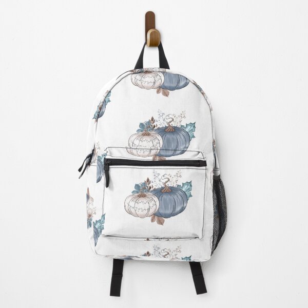 Item preview, Blue White Autumn Watercolor Pumpkin designed and sold by ColorFlowArt.