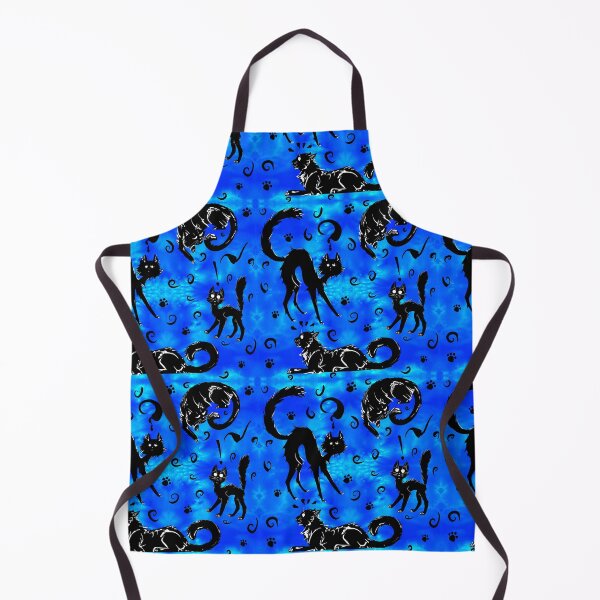 Item preview, Spoopy Kittehs in Bright Blue designed and sold by LauraGarabedian.