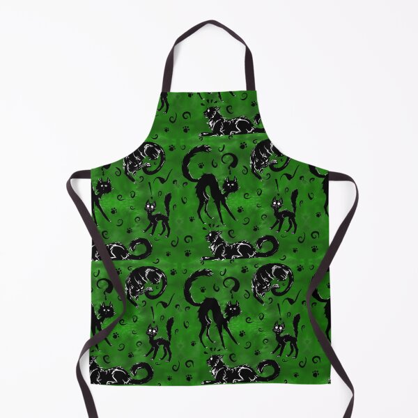 Item preview, Spoopy Kittehs in Bright Green designed and sold by LauraGarabedian.