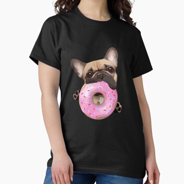 Item preview, French bulldog lovers, sweet frenchie with pink donuts designed and sold by Collagedream.