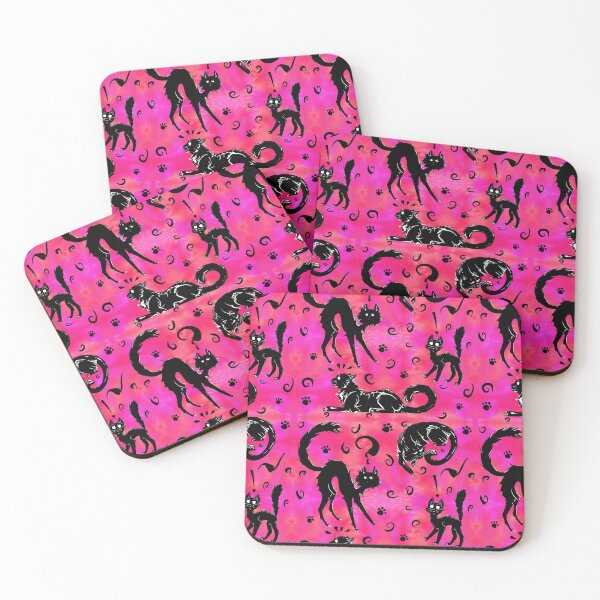 Item preview, Spoopy Kittehs in Neon Pink designed and sold by LauraGarabedian.