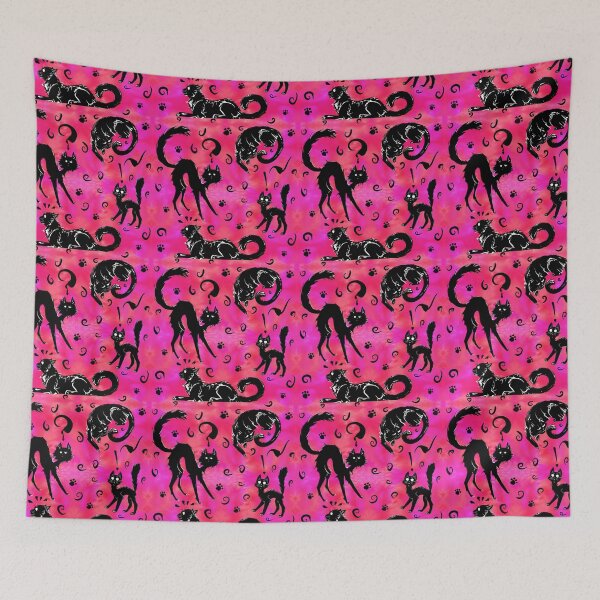 Item preview, Spoopy Kittehs in Neon Pink designed and sold by LauraGarabedian.