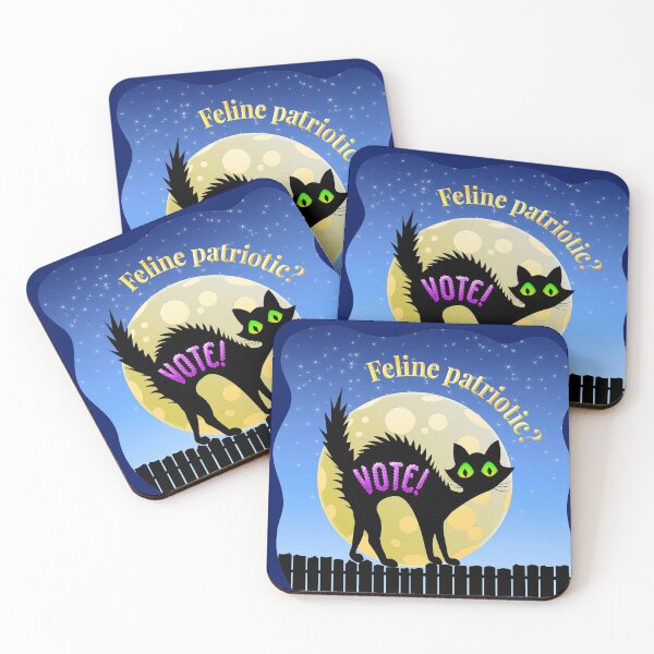 Item preview, "Feline Pariotic? Vote" Halloween Black Cat designed and sold by Joelle Burnette.