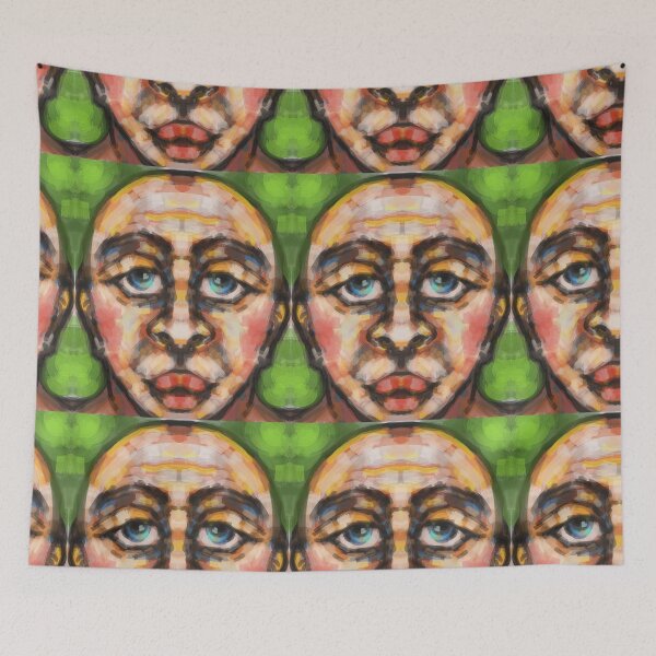 Item preview, Digital face drawing with soft lights colors  designed and sold by jotcar.