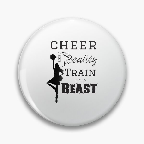 Item preview, Cheer Like A Beauty Train Like A Beast, With Silhouette Cheerleader designed and sold by 4AllTimes.