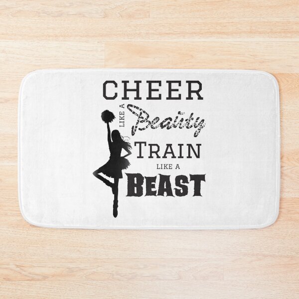 Item preview, Cheer Like A Beauty Train Like A Beast, With Silhouette Cheerleader designed and sold by 4AllTimes.