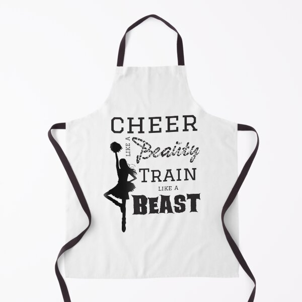 Item preview, Cheer Like A Beauty Train Like A Beast, With Silhouette Cheerleader designed and sold by 4AllTimes.