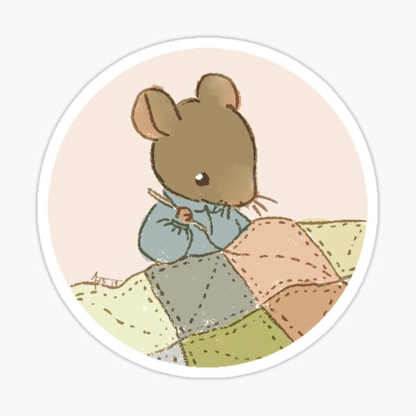 a little mouse quilts a little quilt Sticker