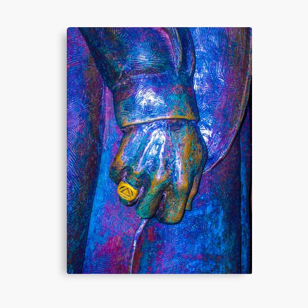 Stevie Ray Vaghan Statue - Alcoholics Anonymous Ring Canvas Print