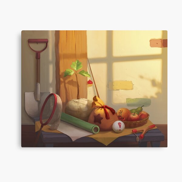Animal Crossing Still Life Impression sur toile
