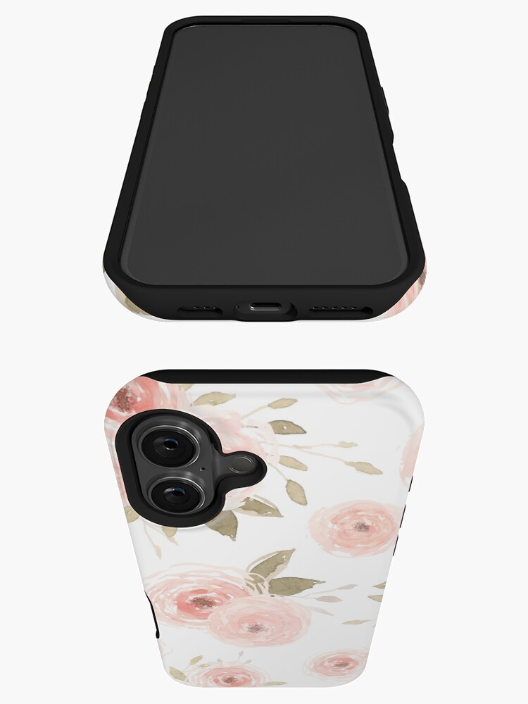 Thumbnail 3 of 4, iPhone Case, Peachy Floral designed and sold by aliawallco.