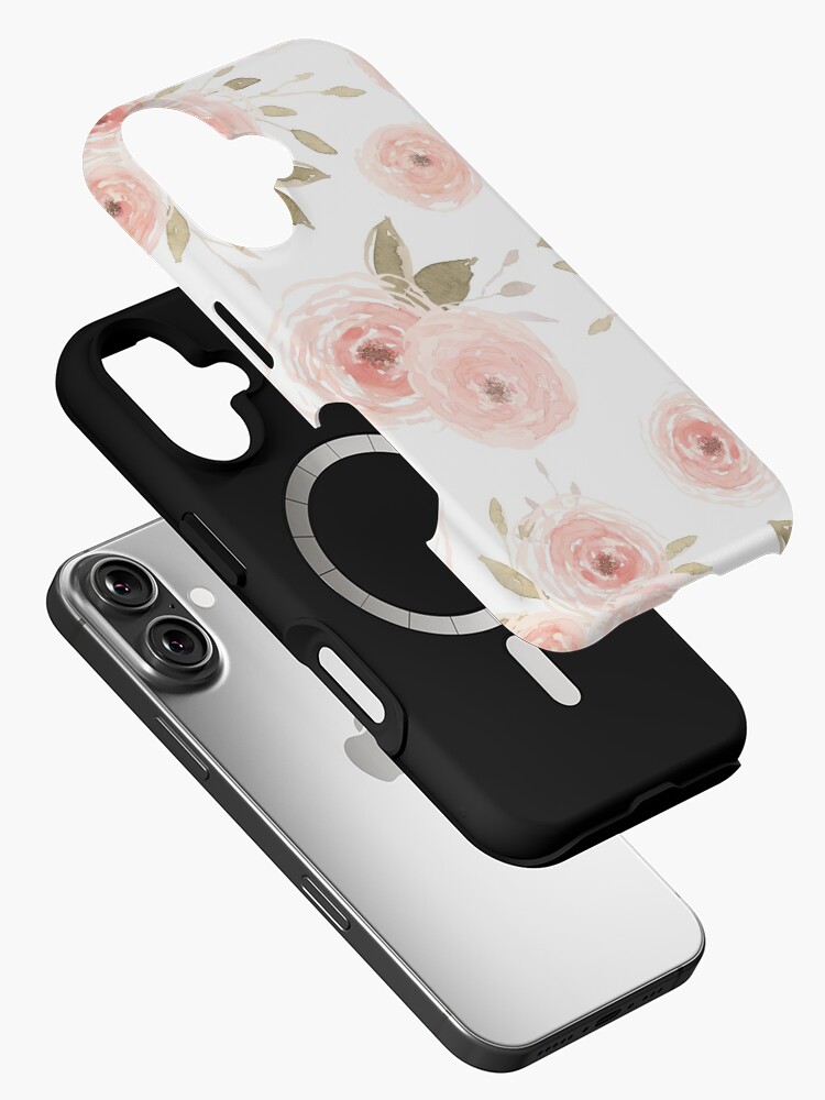 Thumbnail 2 of 4, iPhone Case, Peachy Floral designed and sold by aliawallco.