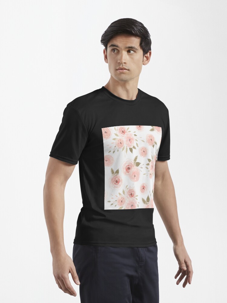 Thumbnail 3 of 7, Active T-Shirt, Peachy Floral designed and sold by aliawallco.