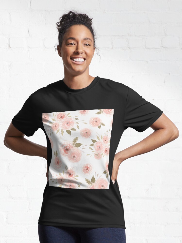 Thumbnail 6 of 7, Active T-Shirt, Peachy Floral designed and sold by aliawallco.