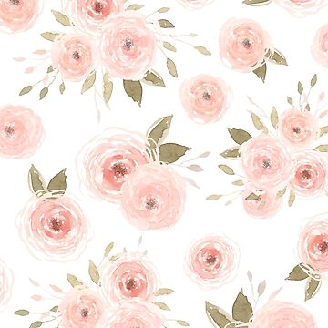 Artwork thumbnail, Peachy Floral by aliawallco