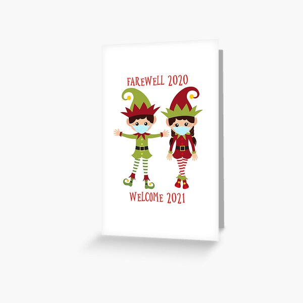 Item preview, Farewell 2020 Welcome 2021 Funny Elf Christmas designed and sold by ColorFlowArt.