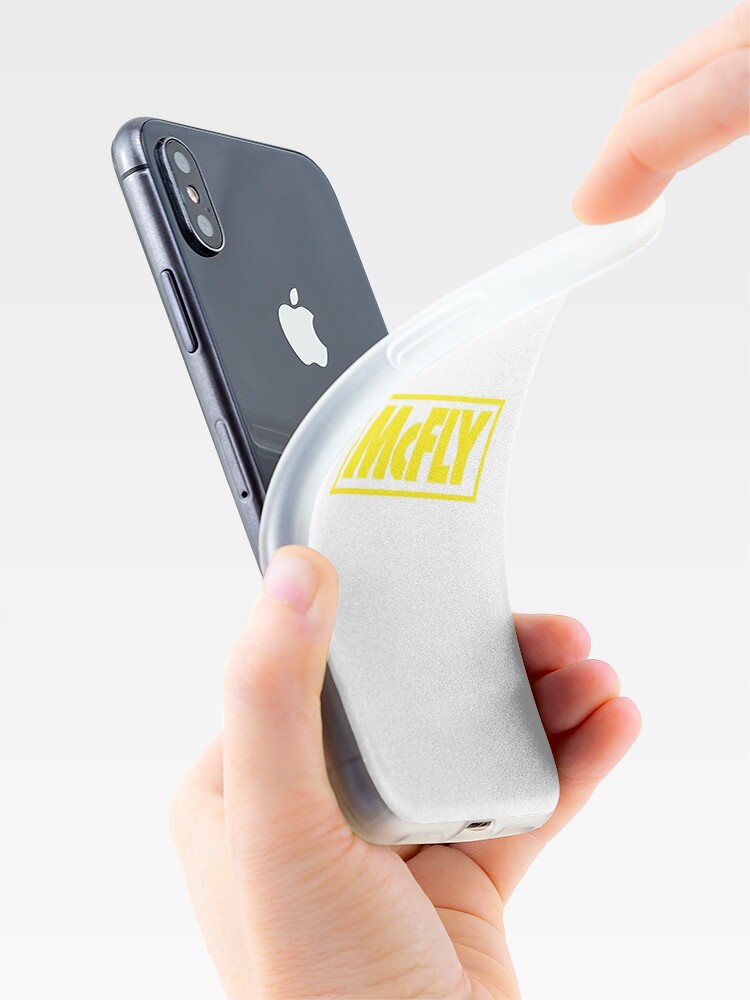 Alternate view of mcfly new logo 2020 in yellow young dumb thrills iPhone Case & Cover