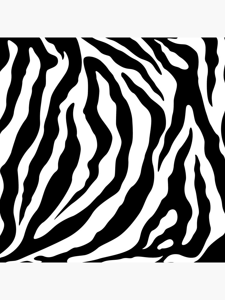 Zebra Pattern Black & White by QuirkyClock