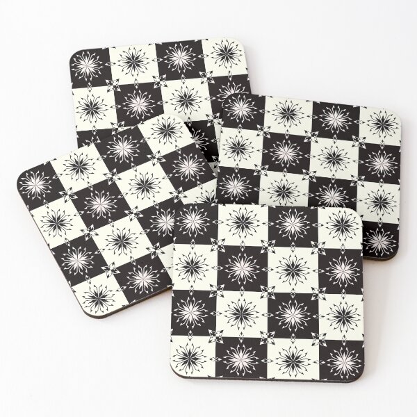 Item preview, abstract black white decorative illustration pattern designed and sold by ErhanArt.