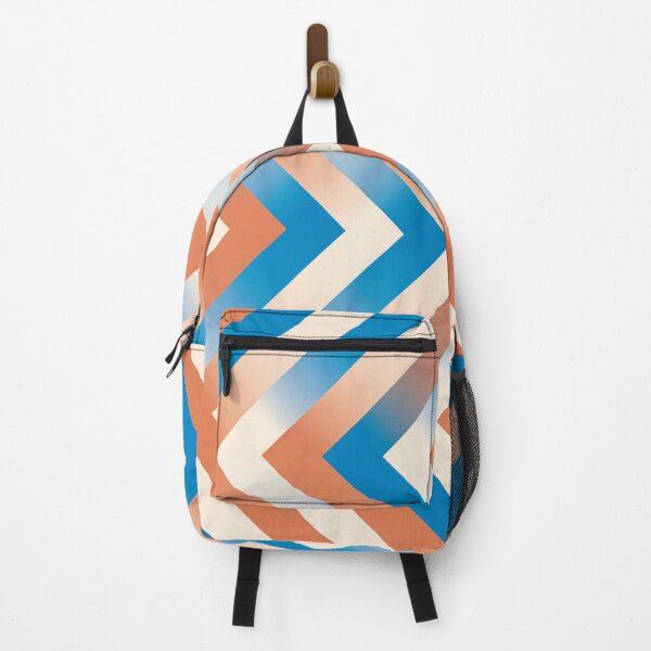 Item preview, Colorful blue orange white lines stripes pattern designed and sold by BehinTheIdea.