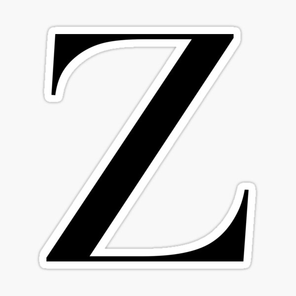 "Simple and Classic Alphabet Letter Z" Sticker for Sale by redparrotdesign Redbubble