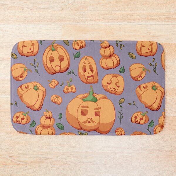 Item preview, Halloween Pumpkins on a Purple Background designed and sold by ArtbyLinnea.