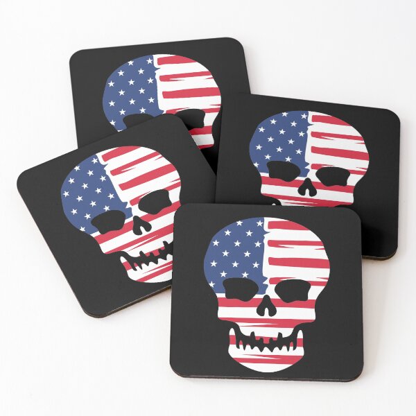 Item preview, USA, skull, America, USA flag, gift idea designed and sold by ThommyBLN.