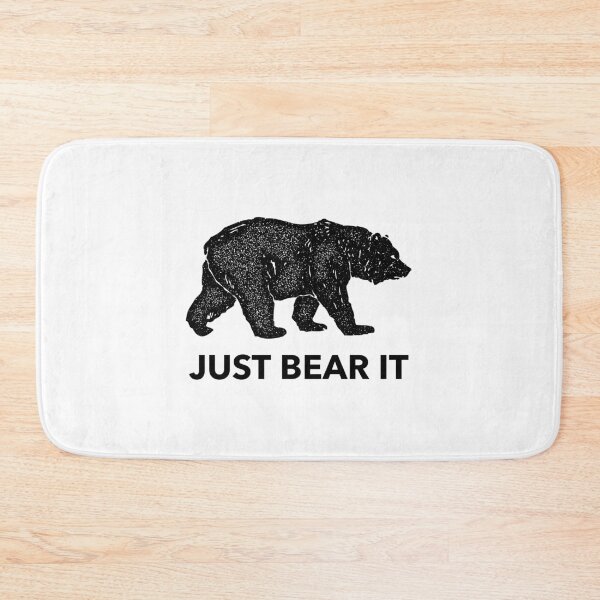 Item preview, Just Bear It Edgy Outdoors Theme Design With Black Bear Survivalist Vintage Style Drawing designed and sold by adrogers.