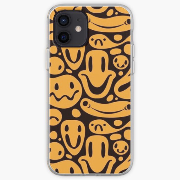 Happy distorted smile pattern iPhone Soft Case