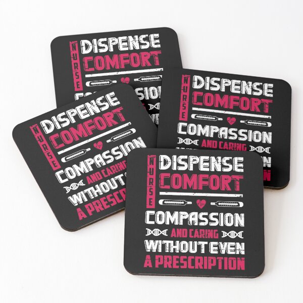 Item preview, Nurse Figure Dispense Comfort Compassion And Caring quote  designed and sold by Tatt-Hooligans.