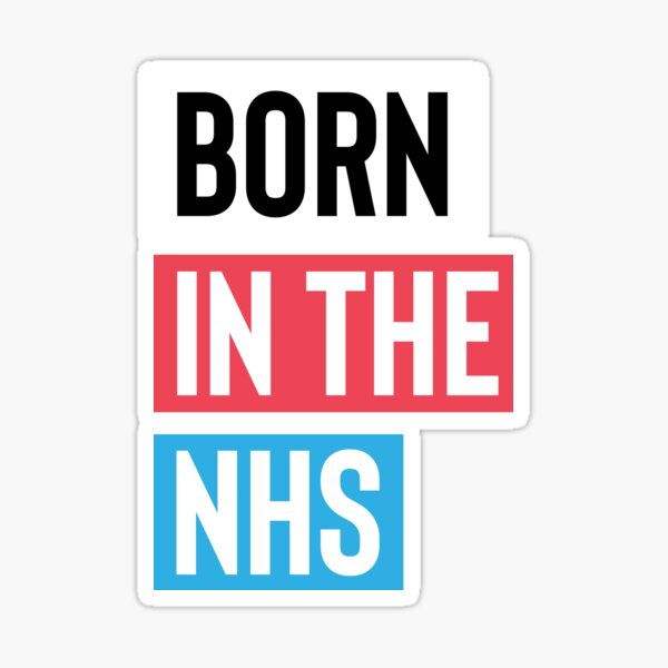 Vista previa del artículo con la obra «NACIDO EN EL NHS», diseñado y vendido por phassystore.