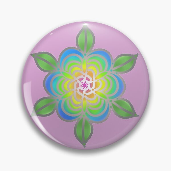 Item preview, Rainbow Flower Mandala designed and sold by MaryaMeerkat.