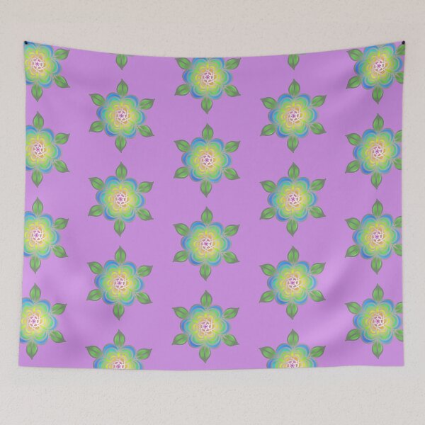 Item preview, Rainbow Flower Mandala designed and sold by MaryaMeerkat.